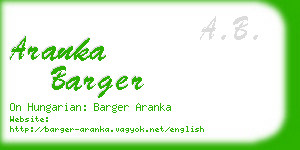 aranka barger business card